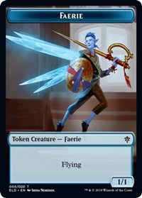 Faerie Token (5) [Throne of Eldraine]