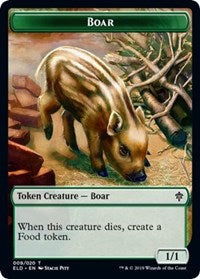 Boar Token (9) [Throne of Eldraine]