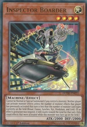 Inspector Boarder (DUDE-EN031) - Duel Devastator 1st Edition