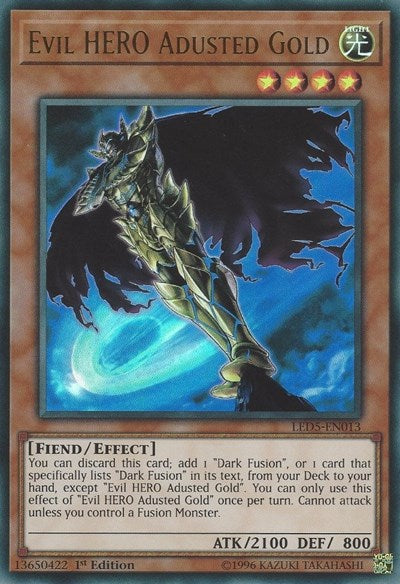 Evil HERO Adusted Gold (LED5-EN013) [Legendary Duelists: Immortal Destiny]