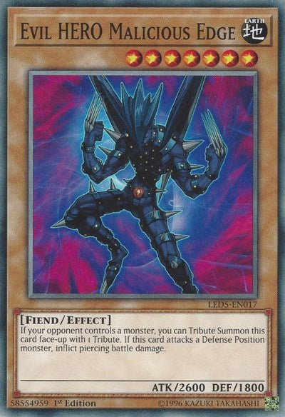 Evil HERO Malicious Edge (LED5-EN017) [Legendary Duelists: Immortal Destiny]