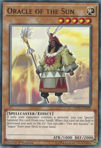 Oracle of the Sun (LED5-EN029) [Legendary Duelists: Immortal Destiny]