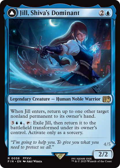 Jill, Shiva's Dominant (FIN-058) - FINAL FANTASY: (enchantment) Foil