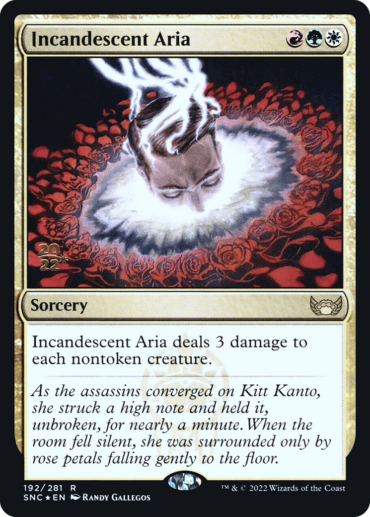 Incandescent Aria (PRE-192S) - Streets of New Capenna Promos Foil