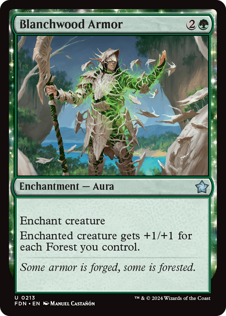 Blanchwood Armor (FDN-213) - Foundations: (enchantment) Foil