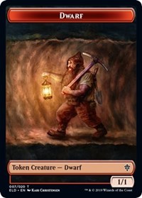 Dwarf // Food (018) Double-Sided Token (7 // 18) [Throne of Eldraine]