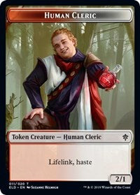 Human Cleric // Food (016) Double-Sided Token (11 // 16) [Throne of Eldraine]