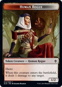 Human Rogue // Food (016) Double-Sided Token (12 // 16) [Throne of Eldraine]