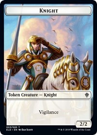 Knight // Food (016) Double-Sided Token (3 // 16) [Throne of Eldraine]