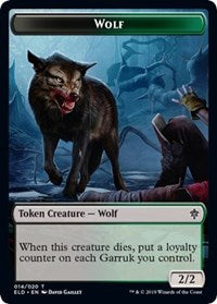 Wolf // Food (016) Double-Sided Token (14 // 16) [Throne of Eldraine]
