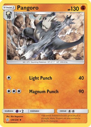 Pangoro 120  SM  Cosmic Eclipse - Uncommon