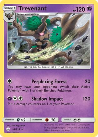 Trevenant 094  SM  Cosmic Eclipse - Rare