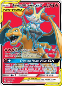 Charizard & Braixen GX (Full Art) (212/236) [SM - Cosmic Eclipse]