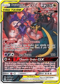 Naganadel & Guzzlord GX (Alternate Full Art) (224/236) [SM - Cosmic Eclipse]