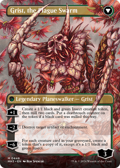 Grist, Voracious Larva (Borderless) (MH3-446) - Modern Horizons 3 Foil