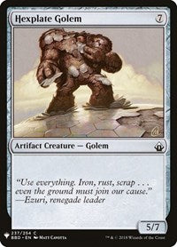 Hexplate Golem (237) [The List Reprints]