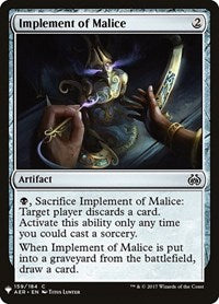 Implement of Malice (159) [The List Reprints]