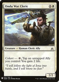 Ondu War Cleric (31) [The List Reprints]