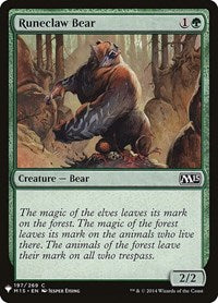 Runeclaw Bear (197) [The List Reprints]