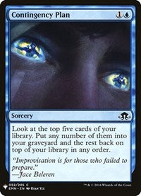 Contingency Plan (52) [The List Reprints]