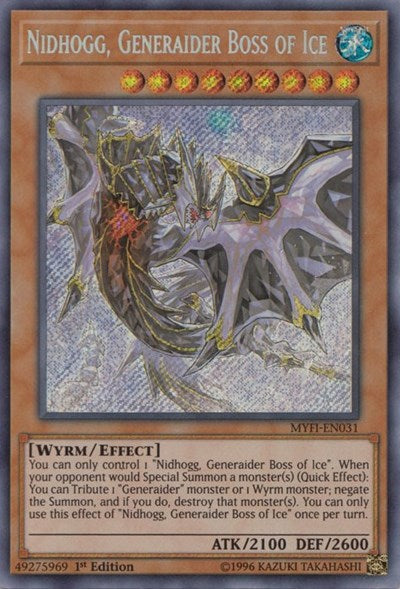 Nidhogg, Generaider Boss of Ice (MYFI-EN031) [Mystic Fighters]