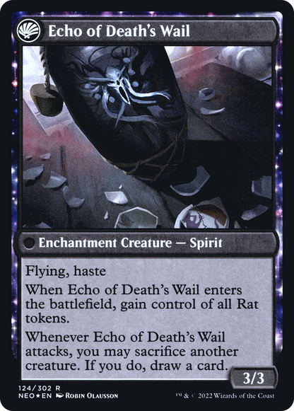 Tribute to Horobi (PRE-124) - Kamigawa: Neon Dynasty Promos: (fandfc, enchantment) Foil