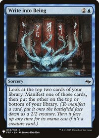 Write into Being (59) [The List Reprints]