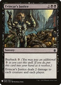 Evincar's Justice (58) [The List Reprints]