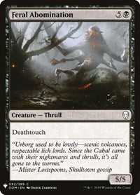 Feral Abomination (92) [The List Reprints]