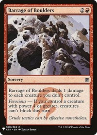 Barrage of Boulders (100) [The List Reprints]