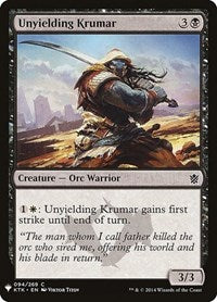 Unyielding Krumar (94) [The List Reprints]
