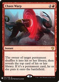Chaos Warp (C17) (131/309) [The List Reprints]