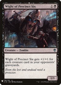Wight of Precinct Six (118) [The List Reprints]