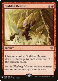 Sudden Demise (059/106) [The List Reprints]