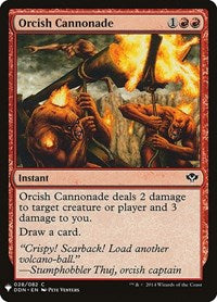 Orcish Cannonade (28) [The List Reprints]