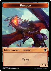 Dragon (002) // Zombie Double-Sided Token (2 // 6) [Magic Game Night 2019]