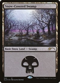Snow-Covered Swamp (3) (3) [Secret Lair Drop Series]