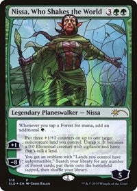 Nissa, Who Shakes the World (Stained Glass) (518) [Secret Lair Drop Series]
