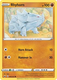 Rhyhorn (096) (096/202) [SWSH01: Sword & Shield Base Set]