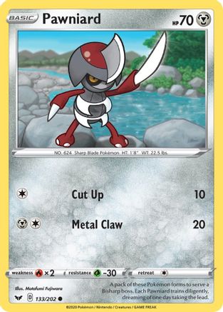 Pawniard 133/202  SWSH01 Sword & Shield Base Set - Common