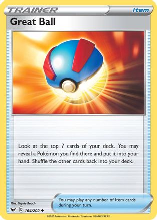 Great Ball 164/202  SWSH01 Sword & Shield Base Set - Uncommon