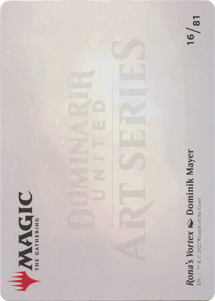Rona's Vortex // Rona's Vortex (ADMU-016) - Dominaria United Art Series (Borderless) Foil