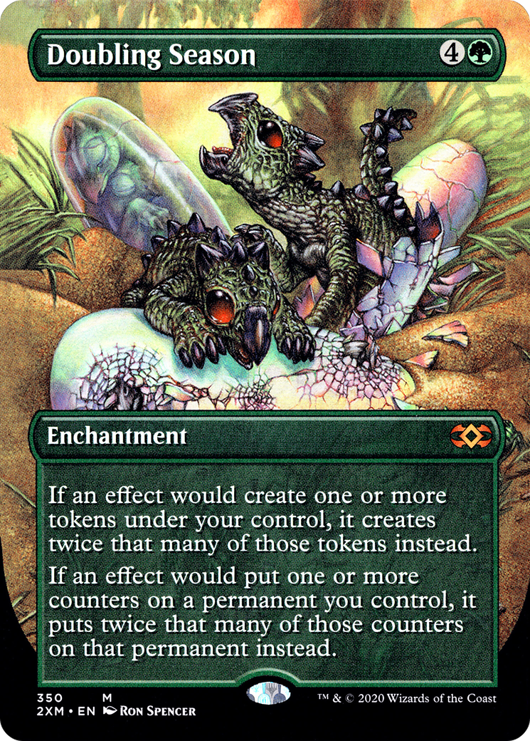 Doubling Season (Borderless) (2XM-350) - Double Masters Foil