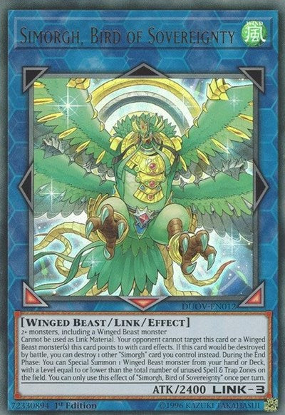 Simorgh, Bird of Sovereignty (DUOV-EN012) [Duel Overload]