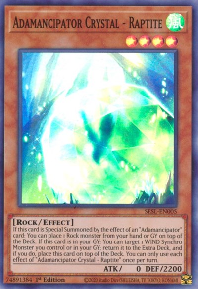 Adamancipator Crystal - Raptite (SESL-EN005) [Secret Slayers]