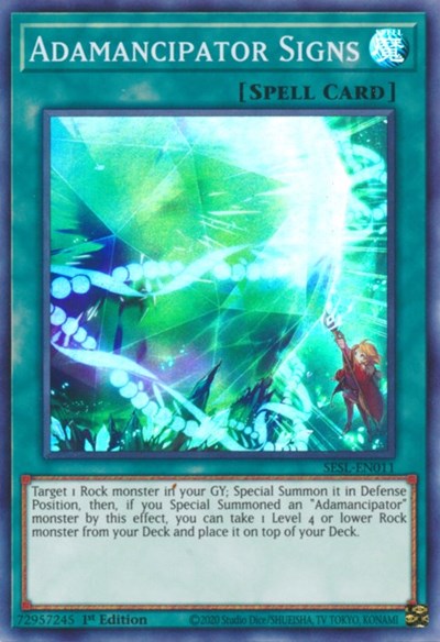 Adamancipator Signs (SESL-EN011) [Secret Slayers]