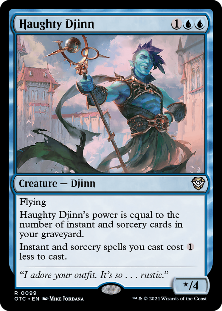 Haughty Djinn (OTC-099) - Outlaws of Thunder Junction Commander