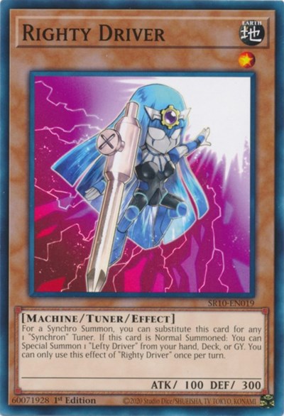 Righty Driver (SR10-EN019) [Structure Deck: Mechanized Madness]