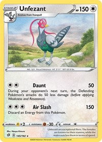Unfezant (145/192) [SWSH02: Rebel Clash]