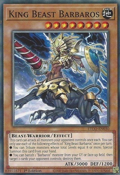 King Beast Barbaros (ETCO-EN030) [Eternity Code]